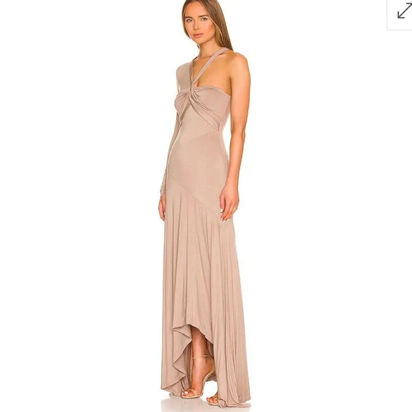 L'Academie Rennea Midi Dress in Taupe NWT - Picture 3 of 4